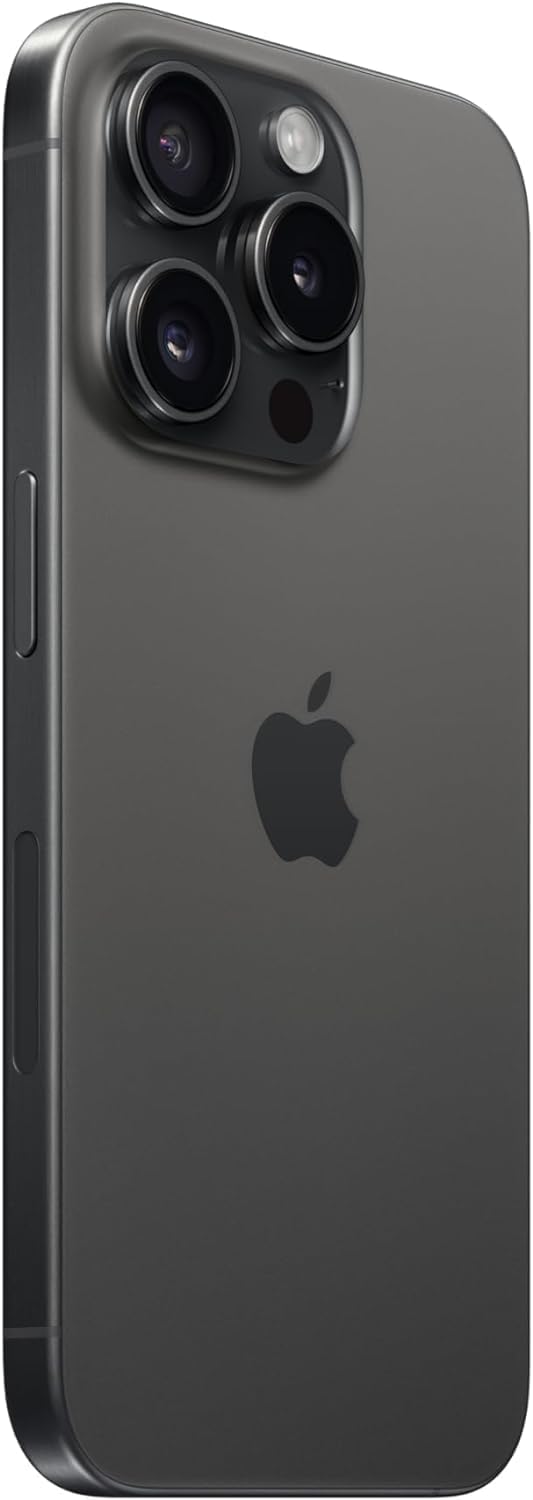 Apple iPhone 15 Pro – 128GB, Black Titanium, Unlocked (Renewed)