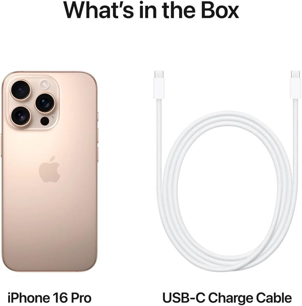 Apple iPhone 16 Pro Max – 256GB, Desert Titanium, Unlocked (Renewed)