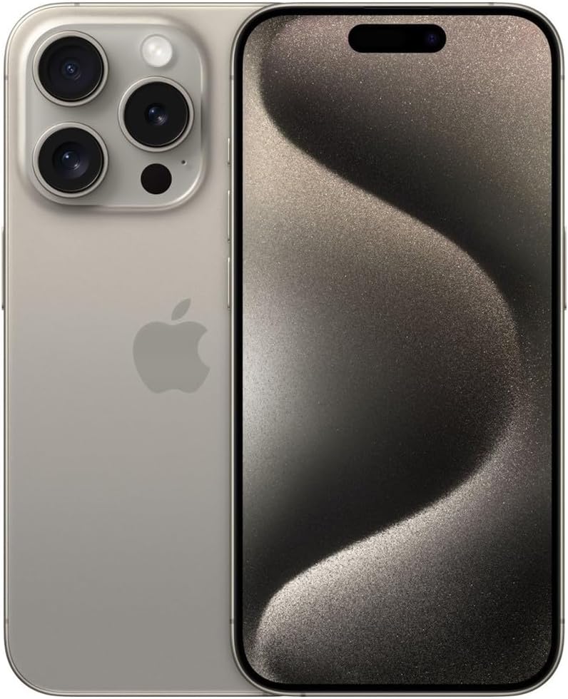 Apple iPhone 15 Pro – 128GB, Black Titanium, Unlocked (Renewed)