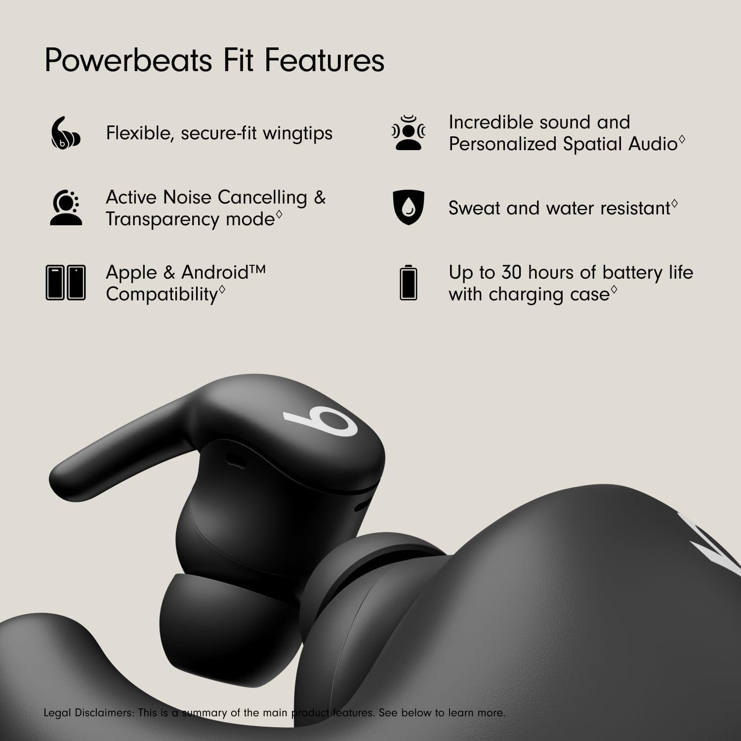 Beats Powerbeats Fit - Wireless Noise Cancelling Workout Earbuds