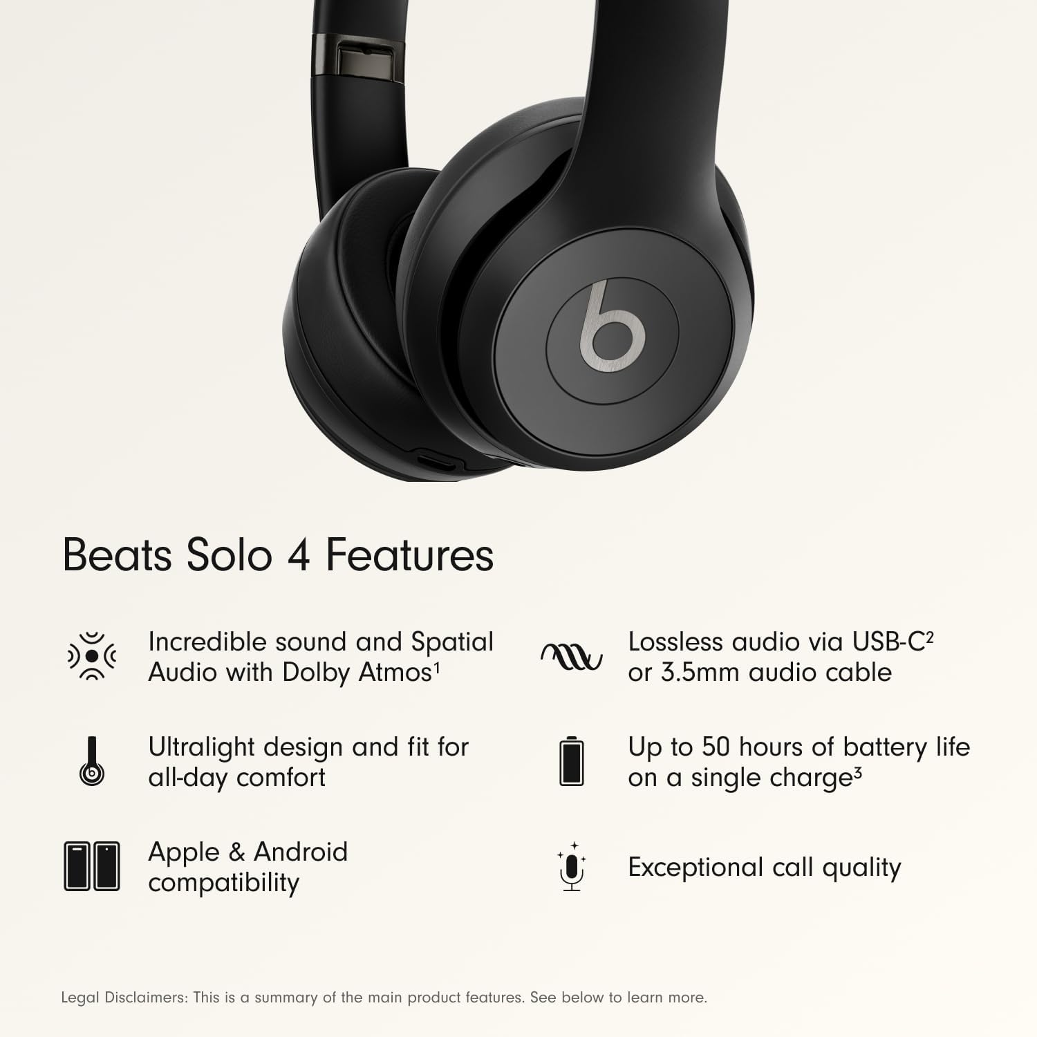 Beats Solo 4 - Wireless On-Ear Bluetooth Headphones