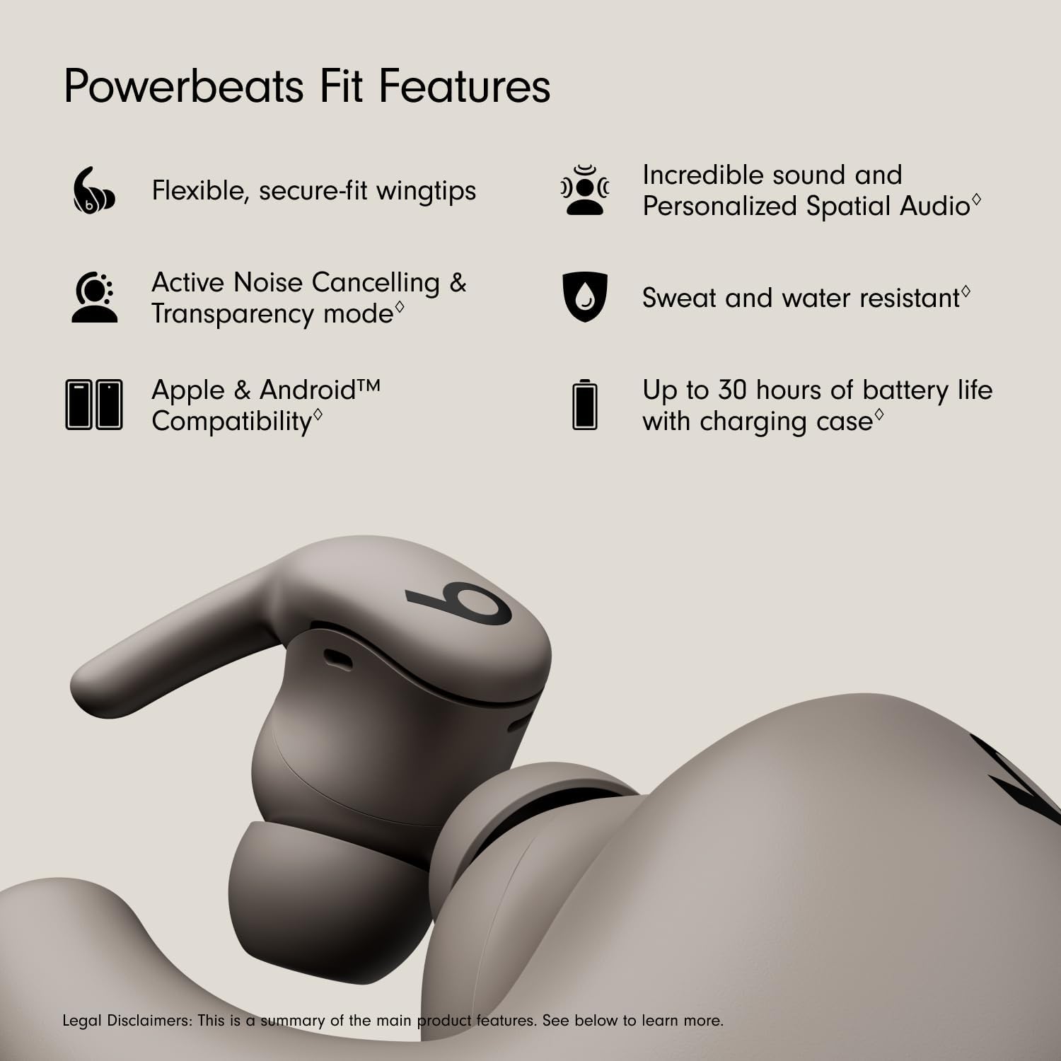 Beats Powerbeats Fit - Wireless Noise Cancelling Workout Earbuds