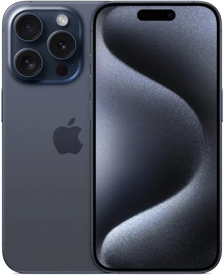 Apple iPhone 15 Pro – 128GB, Black Titanium, Unlocked (Renewed)