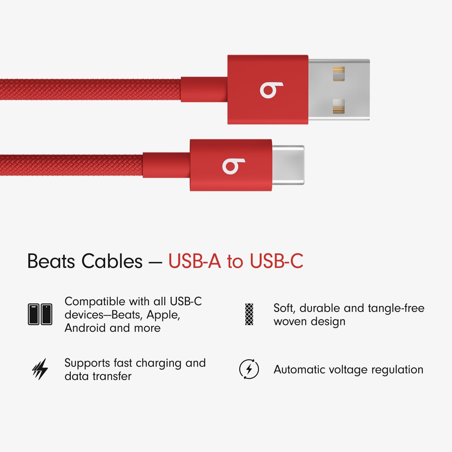Beats USB Cable - Fast Charging Woven Durable Cable
